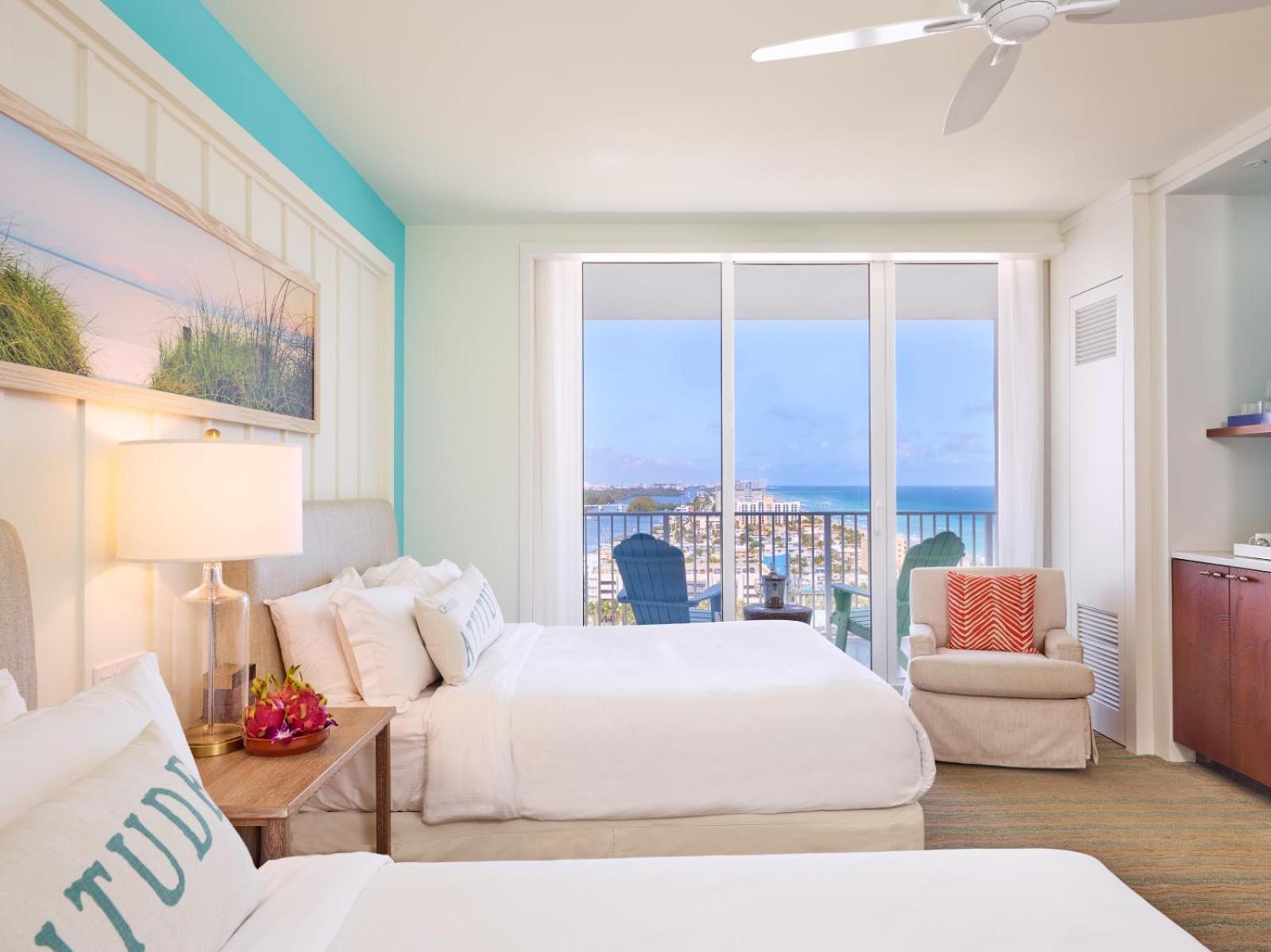 Deluxe Queen Room with Two Queen Beds Partial Ocean View