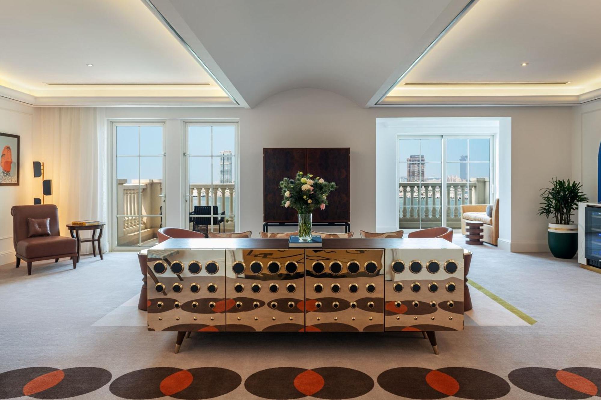 Penthouse Suite Duplex Sea View, 2 Bedroom Suite with Balcony: 1 King, 2 Queens & Sofa bed, Breakfast, Dubai Airport Transfers, Happy Hour, Afternoon tea, Club Lounge & Jungle Bay Waterpark access
