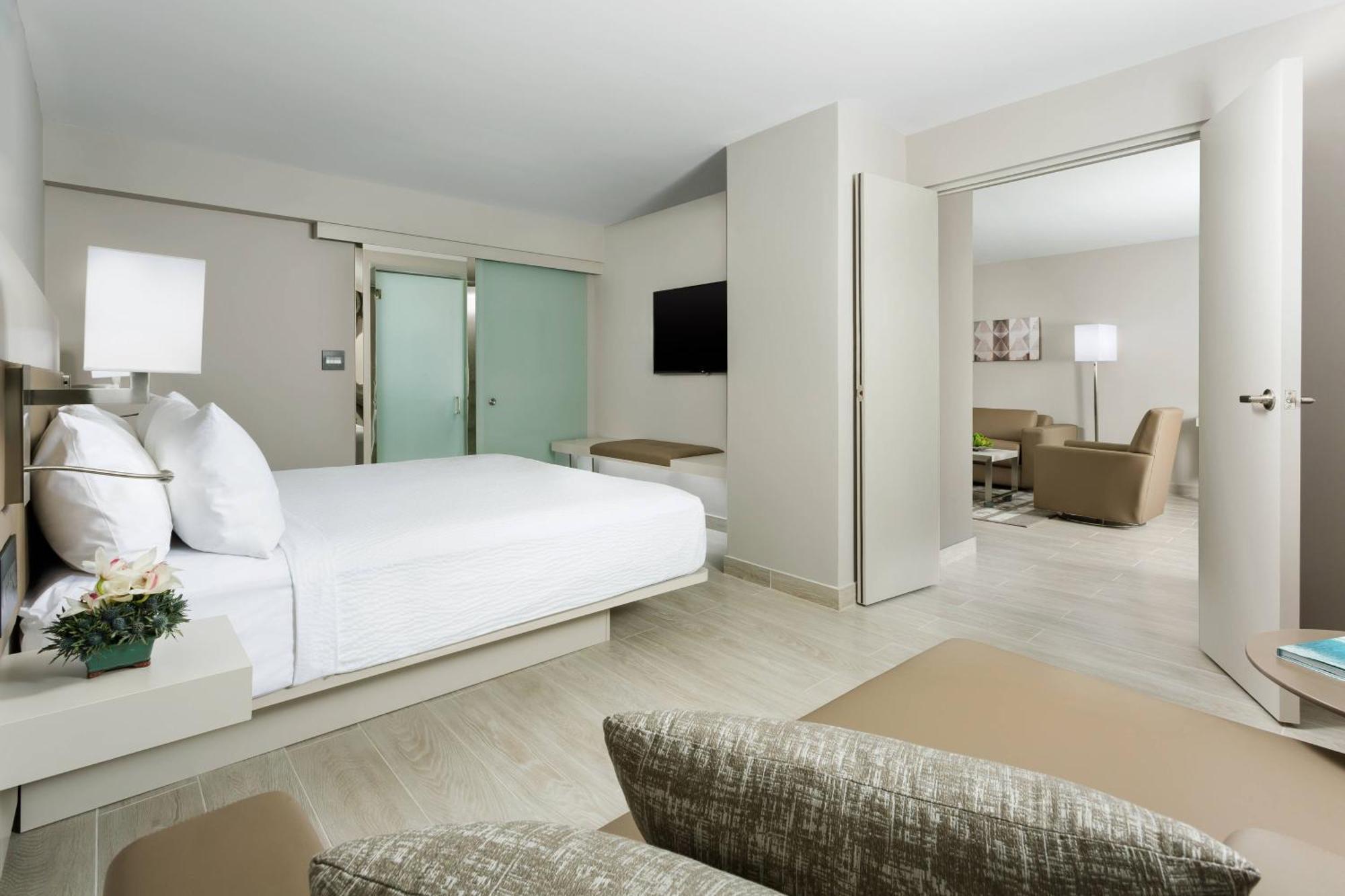 One-Bedroom King Suite Sofa Bed Balcony