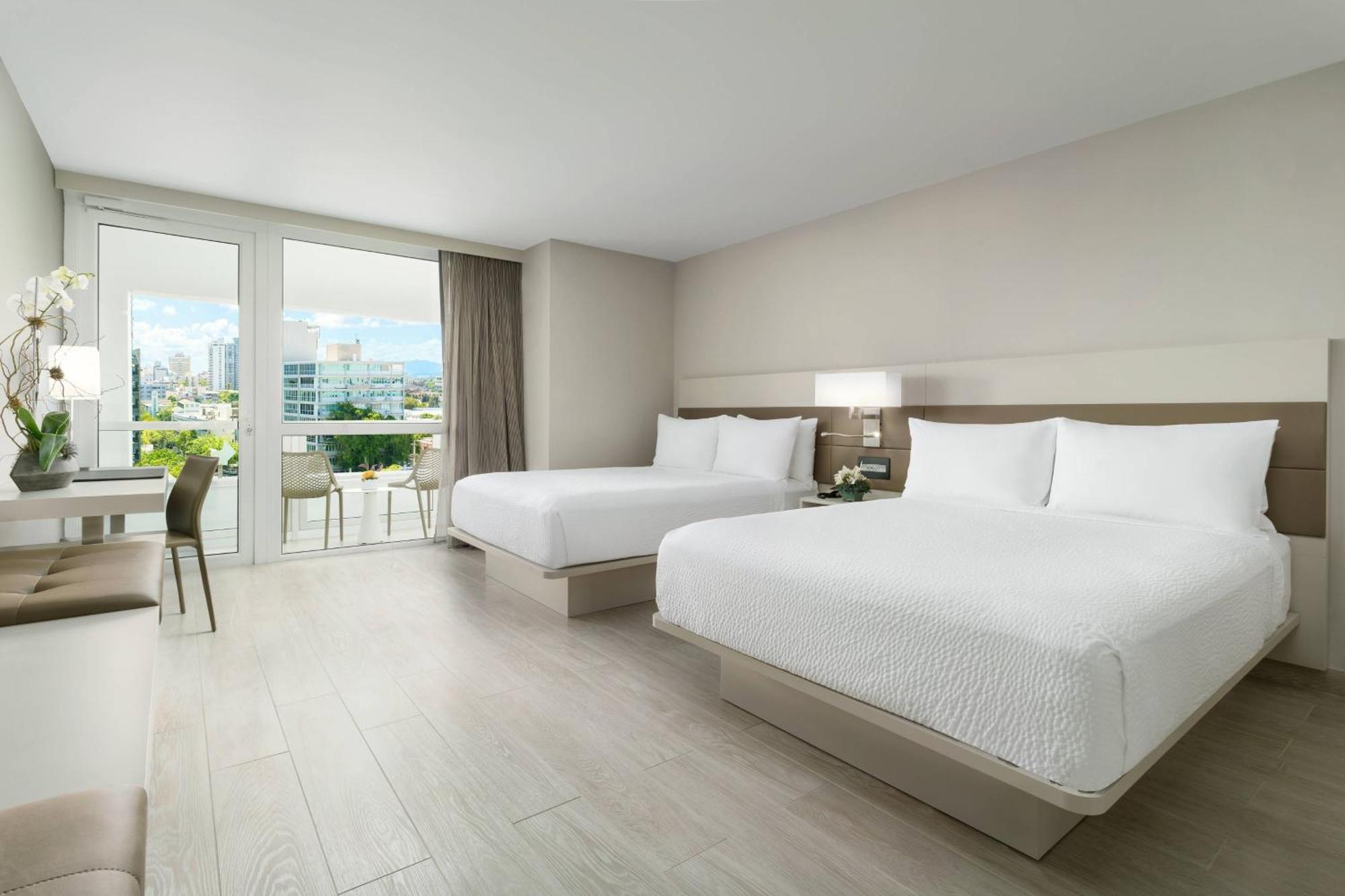 Two Double Beds Balcony